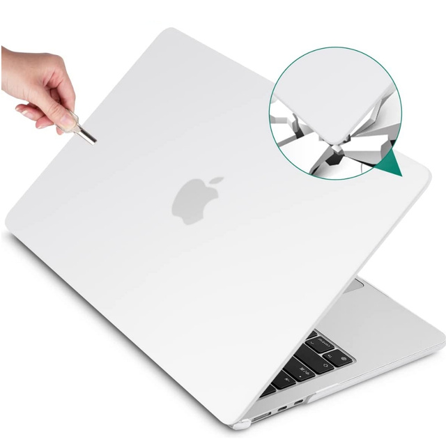 Alogy Etui Hard Case do Apple Macbook Air 13 2022 M2 Matowy Biały