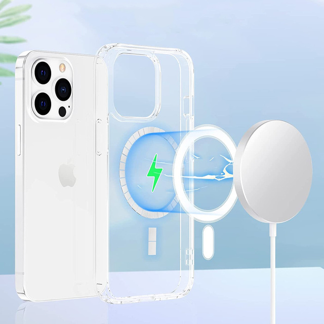 Alogy Etui do telefonu Ultra Slim Mag do ładowarek Qi do Apple iPhone 13 Pro Max Przezroczyste