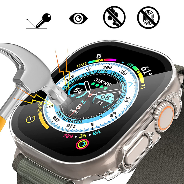 Alogy Classic Case Etui ochronne 2w1 nakładka z szkłem do Apple Watch Ultra 49mm Przezroczyste