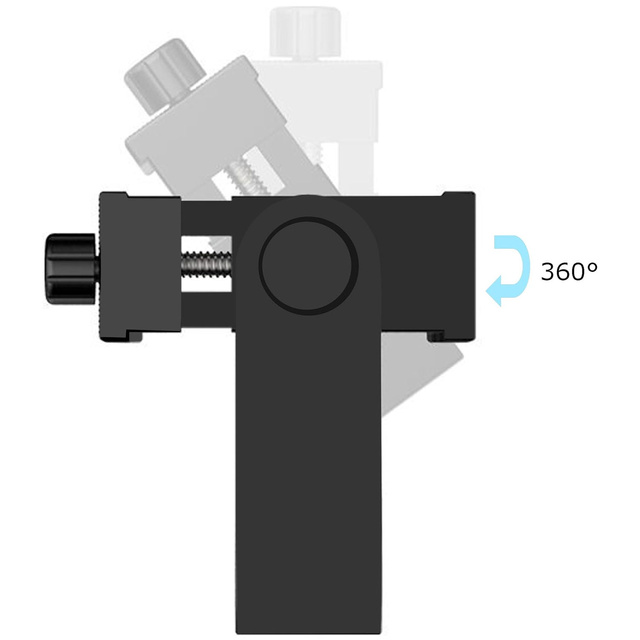 Alogy Uchwyt mocowanie adapter 360 na telefon do statywu selfie stick 1/4 czarny