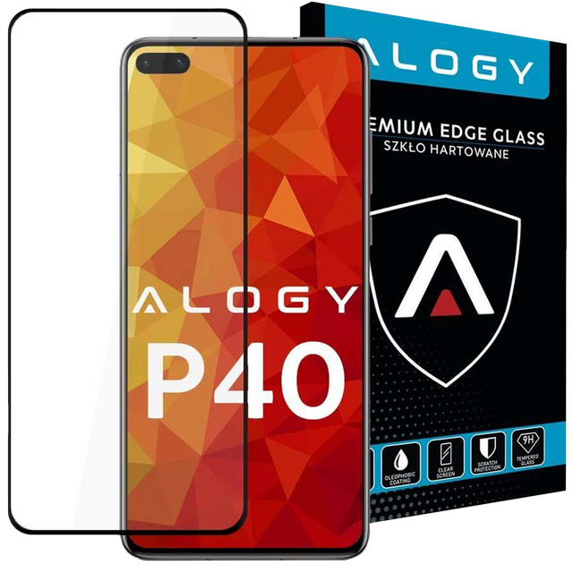 Alogy Szkło na telefon case friendly Full Glue do Huawei P40 czarne