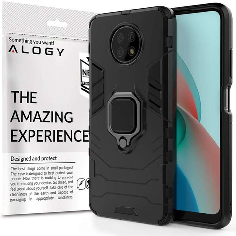 Alogy Etui na telefon Stand Ring Armor do Xiaomi Redmi Note 9T/ 9T 5G czarne