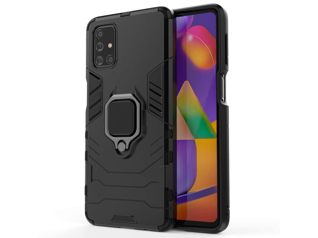 Alogy Etui na telefon Stand Ring Armor do Samsung Galaxy M31s czarne