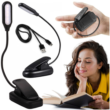 Lampka Alogy LED nocna na biurko biurkowa do czytania lampa regulowana bezprzewodowa micro USB czarna