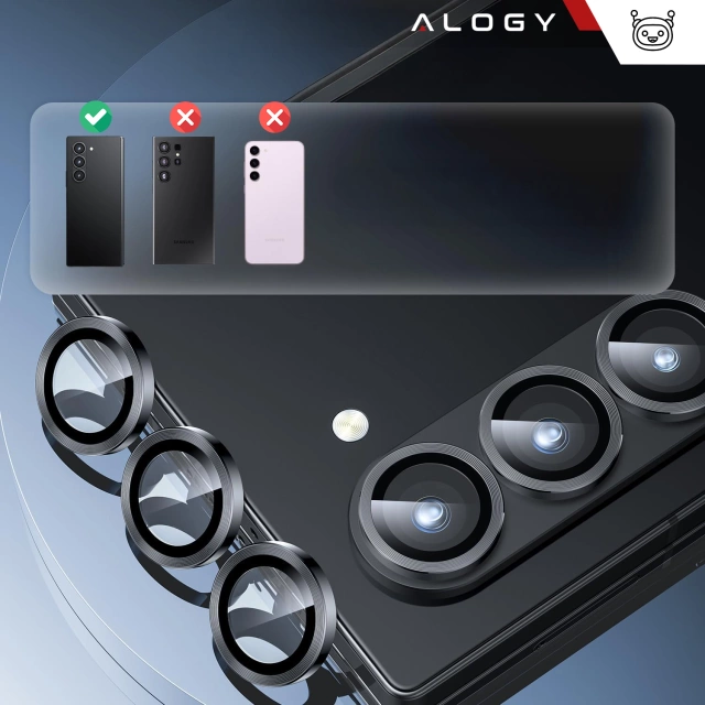 Alogy Lens Protector PRO+ Szkło do Samsung Galaxy S25 Plus osłona na aparat obiektyw nakładka ochronna