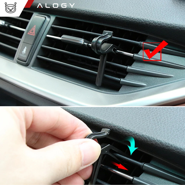 Alogy Organizer samochodowy Car Organizer Air Vent na kratkę do auta Czarny