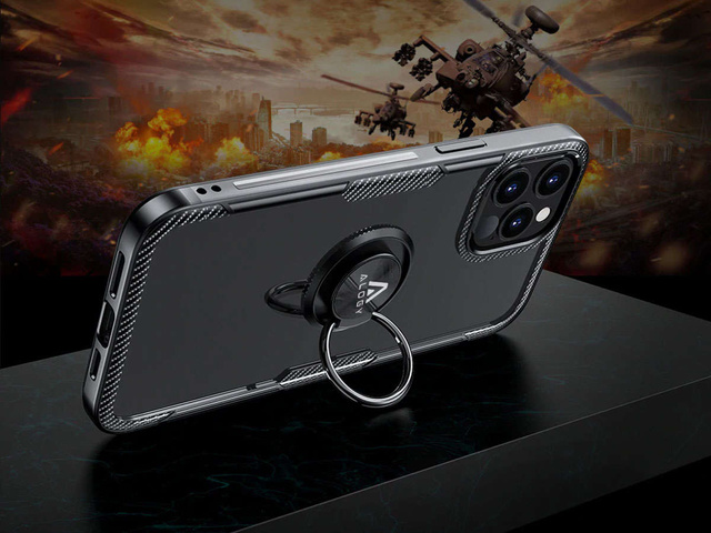 Alogy Etui do telefonu Ring Holder do Apple iPhone 12/ 12 Pro czarne
