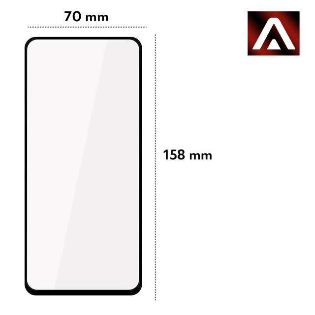 Alogy Full Glue case friendly Szkło hartowane do etui do Samsung Galaxy A73 / A73 5G Czarne