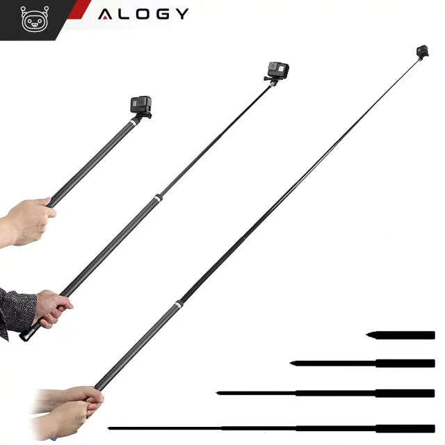 Teleskopowy kijek Selfie Stick Alogy do GoPro/DJI/Insta - 45-310cm - 3 metry