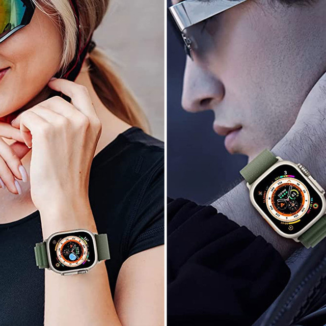 Alogy Pasek nylonowy Sport Strap do zegarka do Apple Watch 4/5/6/7/8/SE/Ultra (42/44/45/49mm) Zielony