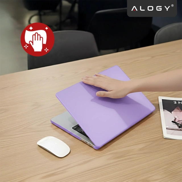 Etui do Apple MacBook Air 13 / 13.3" 2018–2021 (M1 A2337/A2179/A1932) – elastyczna, matowa obudowa ochronna, lekka i odporna – Alogy AirGuard™ Fioletowy