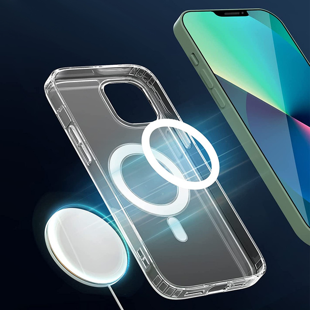 Alogy Etui do telefonu Ultra Slim Mag do ładowarek Qi do iPhone 13 Mini Przezroczyste