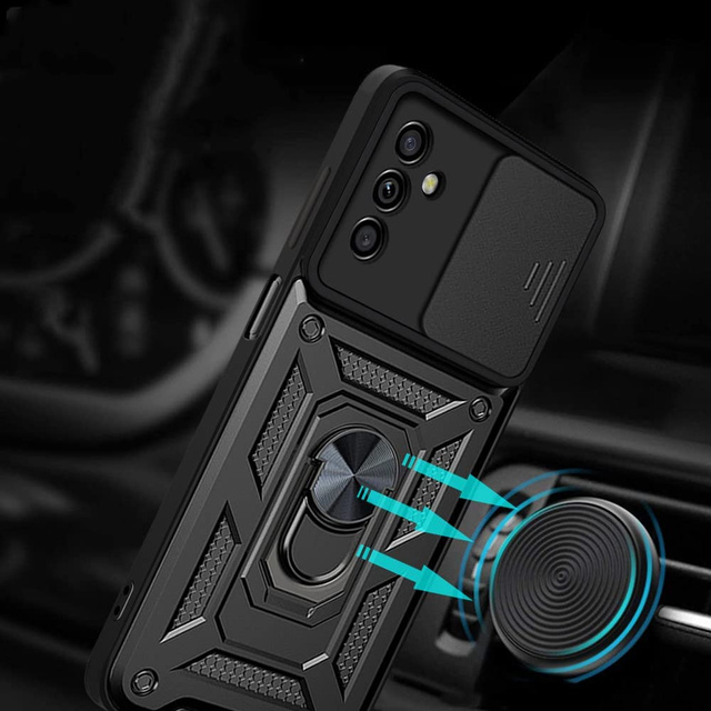 Alogy Etui na telefon Camshield Stand Ring z osłonką na aparat do Samsung Galaxy M52