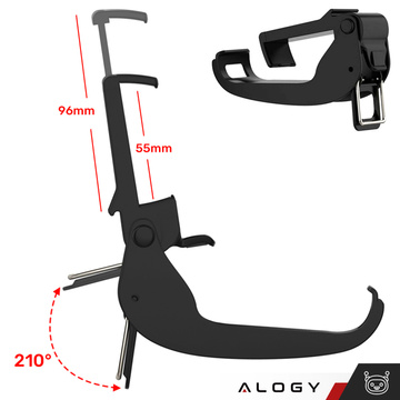 Alogy Uchwyt regulowany na telefon do Gamepada Xbox One/ Xbox Series X/S Czarny