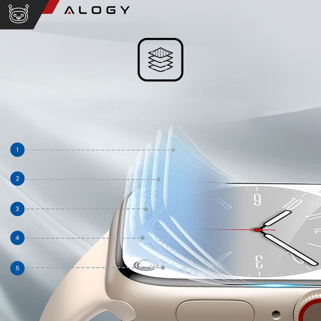 Folia ochronna Hydrożelowa hydrogel Alogy do smartwatcha do Xiaomi Amazfit GTR 47mm