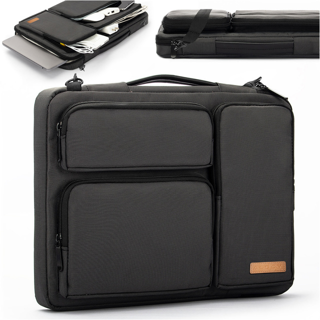 Alogy Torba Etui na MacBooka, laptopa, tableta 15.6" z paskiem na ramię Czarna