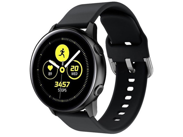 Alogy Gumowy Uniwersalny pasek sportowy soft band do smartwatcha 20mm Czarny