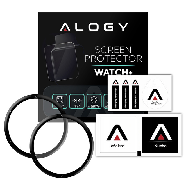 Alogy 2x Szkło na smartwatch elastyczne 3D do Garmin Venu 2s 40mm Black