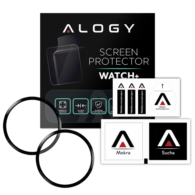 Alogy 2x Szkło na smartwatch elastyczne 3D do Huawei Watch GT 3 46mm Black