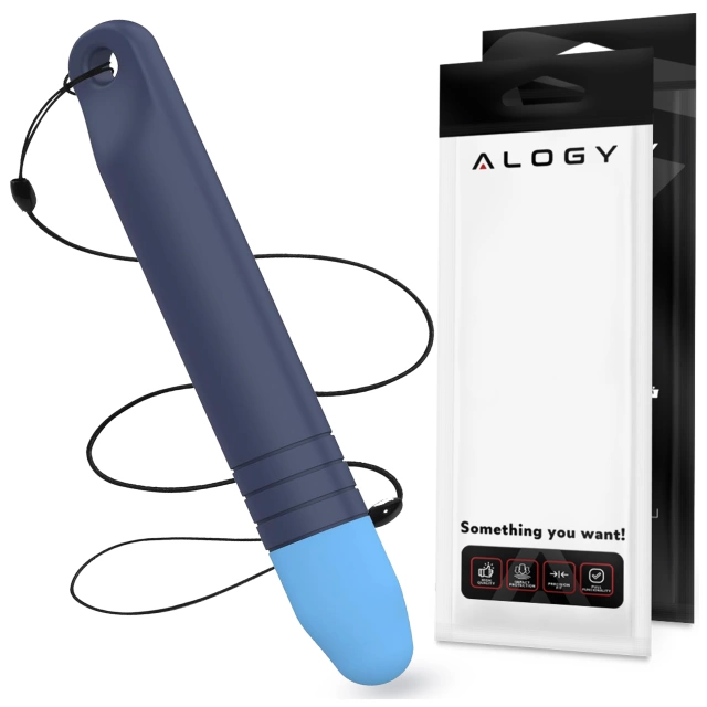 Rysik pojemnościowy długopis dotykowy do ekranów do telefonu tabletu Alogy Stylus Pen dla dzieci 10 cm Niebieski