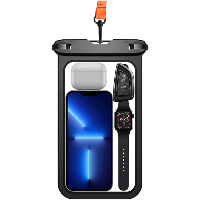 Alogy Etui wodoodporne Waterproof Case torba wodoszczelna uniwersalna IPX8 na telefon i akcesoria Czarne