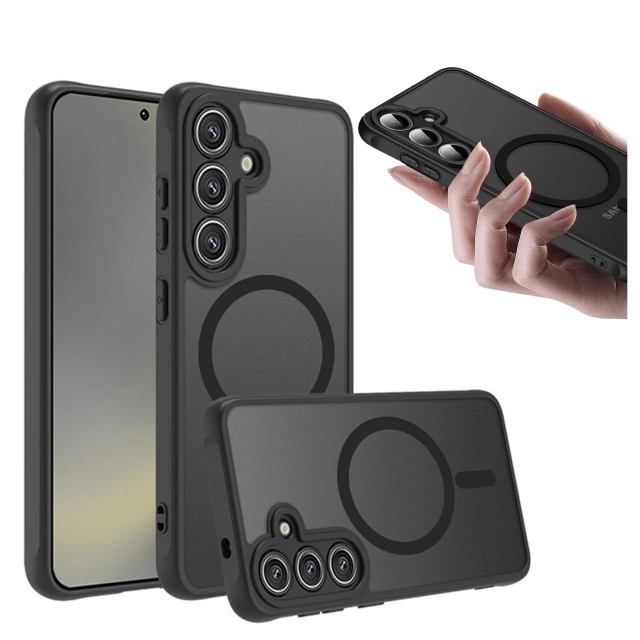 Etui do Samsung Galaxy S25 Plus obudowa ochronna na telefon Alogy Matte HybridMag™️ Case do MagSafe Matowe Czarne
