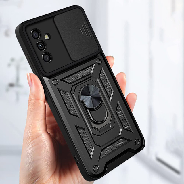 Alogy Etui na telefon Camshield Stand Ring z osłonką na aparat do Samsung Galaxy M52