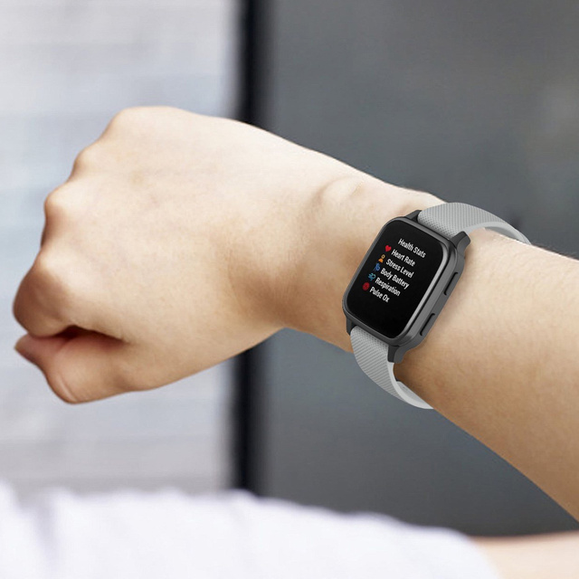 Alogy Gumowy Uniwersalny pasek sportowy Strap do smartwatcha zegarka 18mm Szary