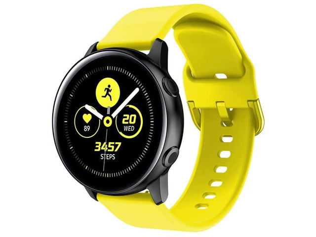 Alogy Gumowy Uniwersalny pasek sportowy soft band do smartwatcha 20mm Żółty