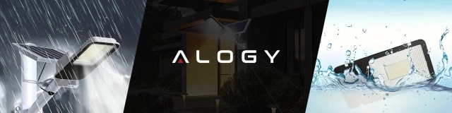 Lampa solarna Uliczna LED wodoodporna IP65 ścienna Alogy SolarBright 6000mAh do domu elewacyjna światło