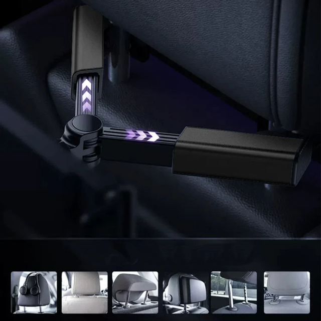 Alogy Uchwyt do samochodu na telefon/ tablet 4.7-12.9" Car Headrest Holder na zagłówek czarny