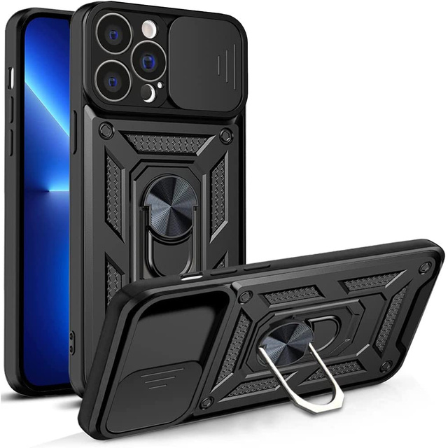Alogy Etui na telefon Camshield Stand Ring z osłonką na aparat do Apple iPhone 13 Pro