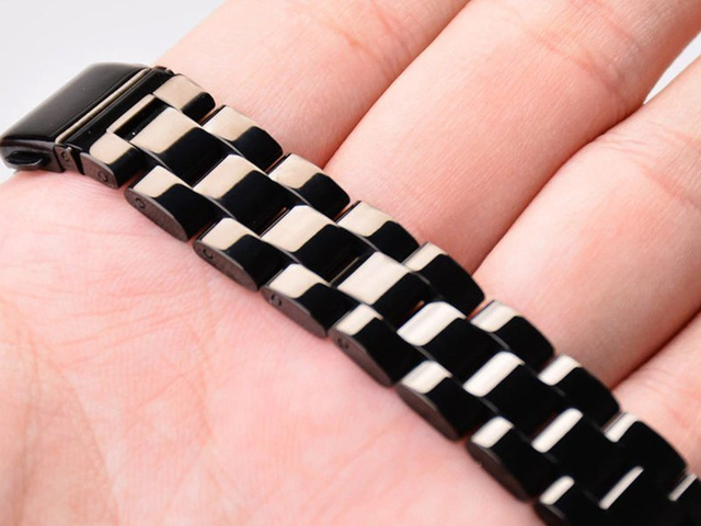 Alogy Bransoleta stainless steel bransoletka do Xiaomi Mi Band 5 Czarna