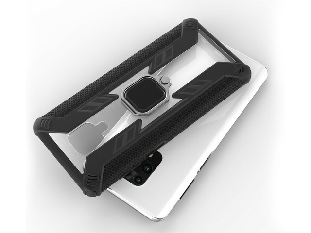 Alogy Pancerne etui Ring Carbon Holder do Xiaomi Redmi Note 9S/ Pro/ Max