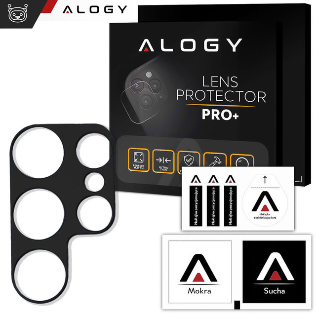 Alogy Metal Lens Metalowa osłonka do Samsung Galaxy S24 Ultra ochronna na wyspe aparat obiektyw Czarna