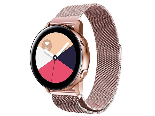 Alogy Milanese bransoleta pasek do Galaxy Watch Active 2 różowa
