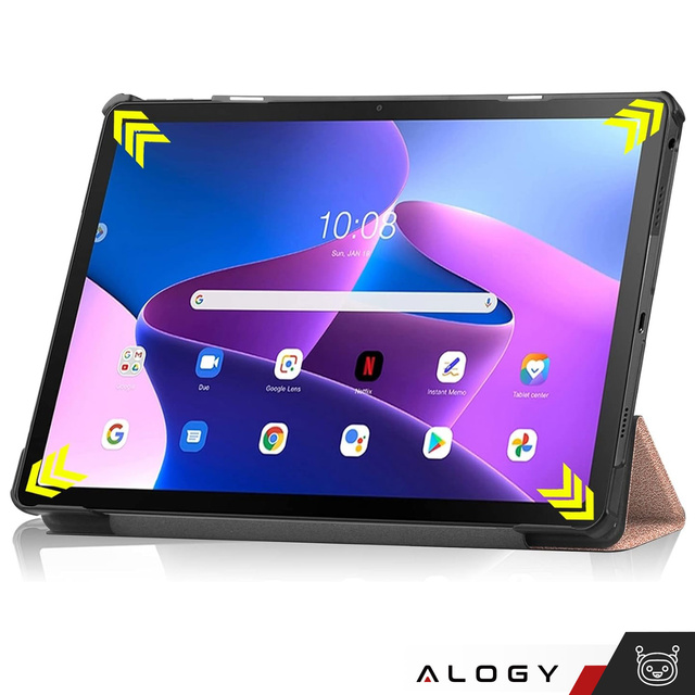 Alogy Etui na tablet do Lenovo Tab M10 Plus 3 Gen 10.6” 2022 TB128XU TB125FU Book Cover Case Różowe złoto