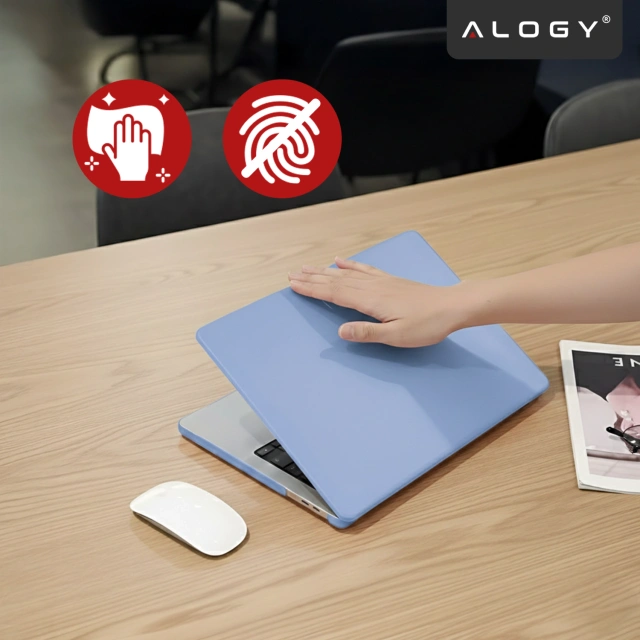 Etui do Apple MacBook Air 13 / 13.3" 2018–2021 (M1 A2337/A2179/A1932) – elastyczna, matowa obudowa ochronna, lekka i odporna – Alogy AirGuard™ Lawendowy