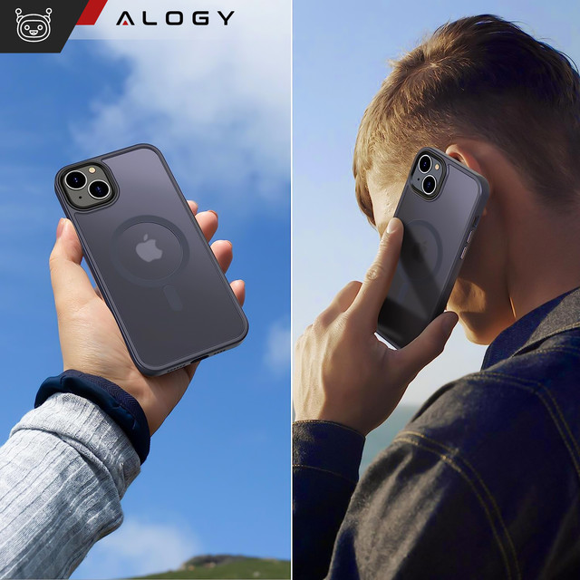 Alogy Etui ochronne do iPhone 13 Ring Case obudowa na telefon do MagSafe Granatowe