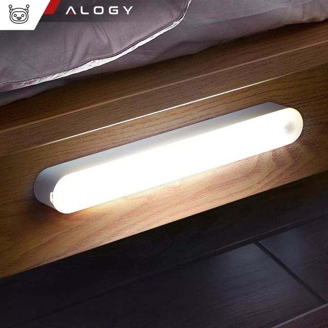 Lampka nocna Alogy Sensor Lamp z czujnikiem ruchu lampa szafkowa biurkowa na magnes Biała