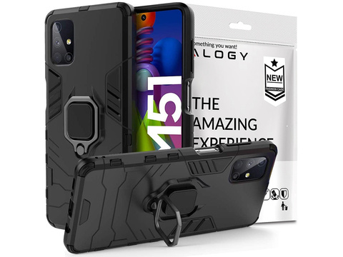 Alogy Etui na telefon Stand Ring Armor do Samsung Galaxy M51 czarne