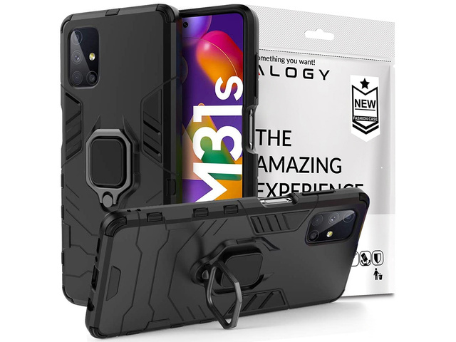 Alogy Etui na telefon Stand Ring Armor do Samsung Galaxy M31s czarne