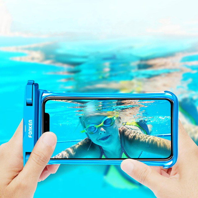 Etui na telefon Fonken wodoodporne wodoszczelne IPX8 6.5" Czarne