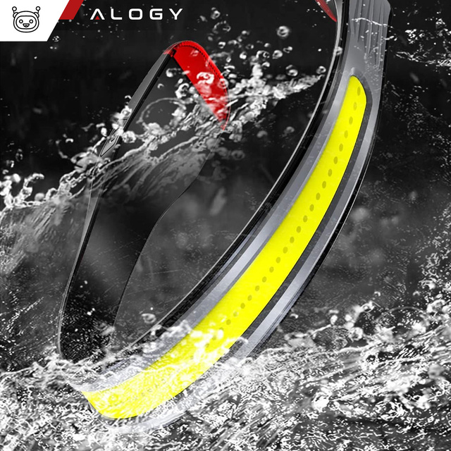 Alogy Lampka czołowa Czołówka latarka na czoło głowę LED COB USB-C Type C 3 Tryby świecenia IPX4