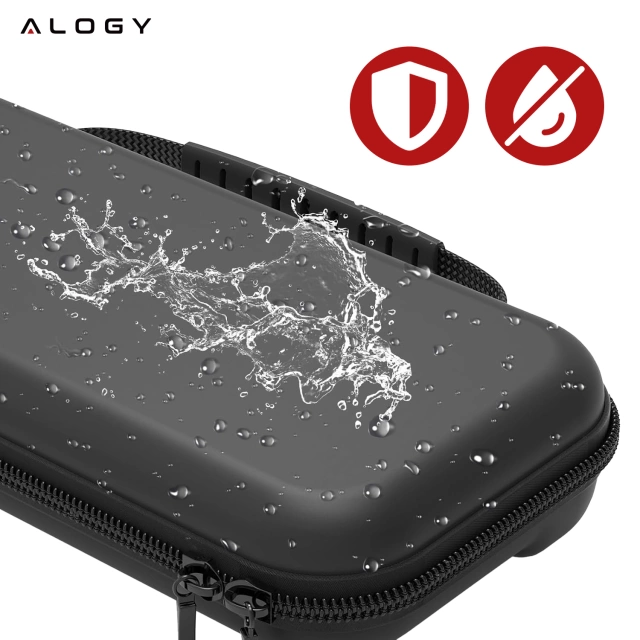 Pokrowiec Etui do Nintendo Switch 2 2025 Torba Ochronna Twarda EVA, Wodoodporna, Lekka, z Uchwytami i przegrodami akcesoria Alogy HardFoamBag™ – Czarna
