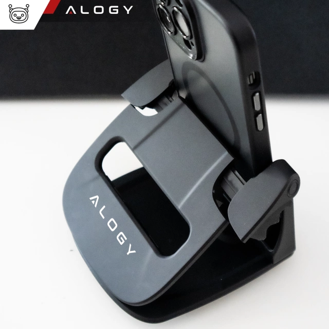 Alogy Uchwyt samochodowy obrotowy 360 stopni na telefon do auta na kokpit Czarny