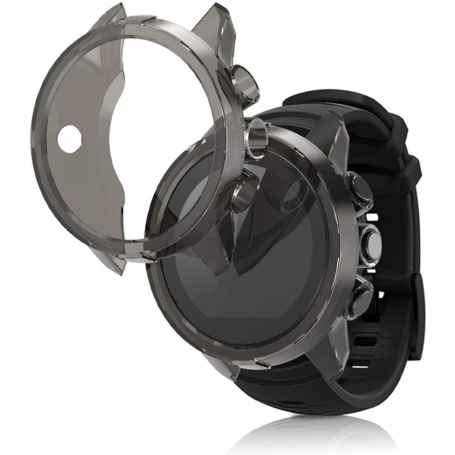 Alogy Etui silikonowe do smartwatcha case do Suunto 9 50 mm Czarne