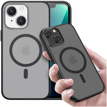 Alogy MagCase do MagSafe Etui matowe obudowa z pierścieniem magnetycznym do Apple iPhone 14 Czarne