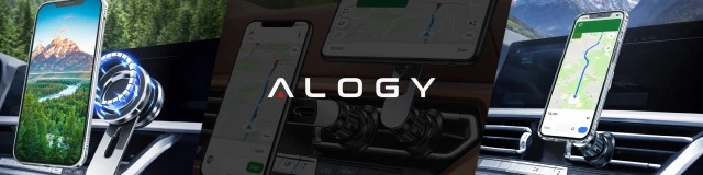 Alogy Uchwyt do samochodu samochodowy MagSafe Airvent car holder do telefonu do MagSafe na kratkę Czarny