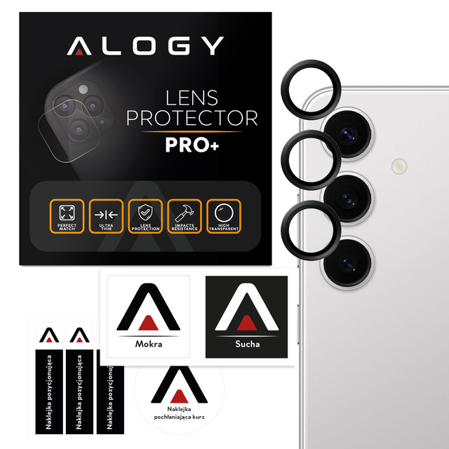 Alogy Lens Protector PRO+ Szkło do Samsung Galaxy S24+ Plus osłona na aparat obiektyw nakładka ochronna
